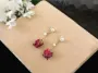 Picture of Pearl Rose Dangling Earrings