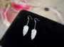 Picture of Handmade Real Mother of Pearl Leaf Earrings