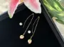 Picture of Handmade Long Real Rose Dangle Earrings with Pearls 