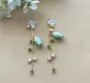 Picture of Handmade Real Bellflower Earrings with Glass Beads and Pearl