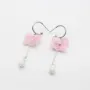 Picture of Handmade Real Hydrangea Earrings with Natural Stone