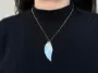 Picture of Personalized Real Mother of Pearl Leaf Necklace