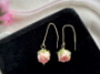 Picture of Handmade Real Rose Threader Earrings