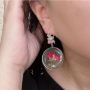 Picture of Pressed Red Rose Earrings