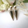 Picture of Handmade Natural Fern Threader Earrings/ Real Fern Leaf Ear Threaders