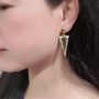 Picture of Handmade Natural Fern Threader Earrings/ Real Fern Leaf Ear Threaders