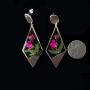 Picture of Pressed Rose Dangle Earrings