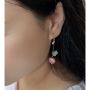 Picture of Handmade Real Rose Drop Earrings