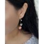 Picture of Handmade Real Rose Drop Earrings