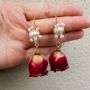 Picture of Pearl Rose Earrings