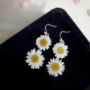 Picture of Handmade Double White Daisy Earrings