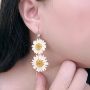 Picture of Handmade Double White Daisy Earrings