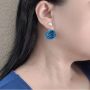 Picture of Handmade Real Blue Rose Stud Earrings