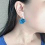 Picture of Handmade Real Blue Rose Stud Earrings