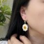 Picture of Daisy Pressed Flower Earrings