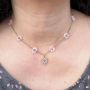 Picture of Rose Quartz Flower Choker