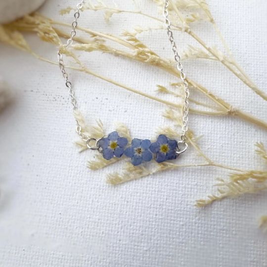 Picture of Real Forget Me Not Necklace