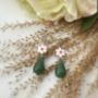 Picture of Mother of Pearl Daisy Flower and Natural Stone Earrings