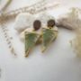 Picture of Handmade Real Fern Earrings with Wooden Posts