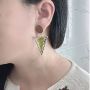 Picture of Handmade Real Fern Earrings with Wooden Posts