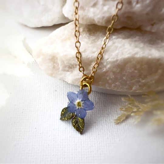 Picture of Dainty Forget Me Not Necklace