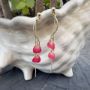 Picture of Real Rose Petal Tassel Earrings