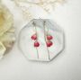 Picture of Real Rose Petal Tassel Earrings