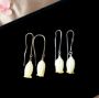 Picture of Real Bellflower Threader Earrings