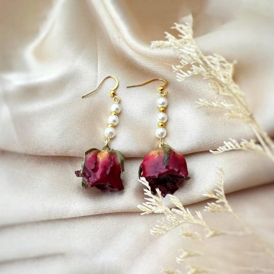 Picture of Real Rose Earrings